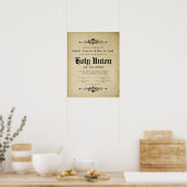 Poster Certificat de Mariage antique "Saint Mariage" (Cuisine)