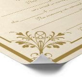 Poster Certificat de mariage Art Imprimer (Coin)