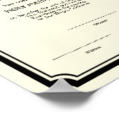 Poster Certificat de mariage Black Deco frame keepsaké éc (Coin)