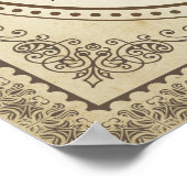 Poster Certificat de Mariage de cadre de bordure ovale (Coin)