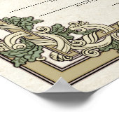 Poster Certificat de Mariage de défilement antique "Union (Coin)