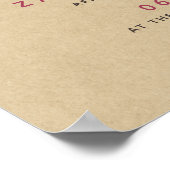 Poster Certificat de Mariage de dentelle florale d'engage (Coin)