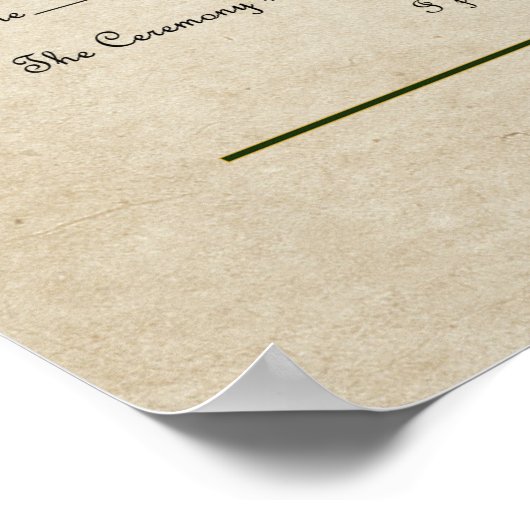 Poster Certificat de Mariage de mariage (Coin)