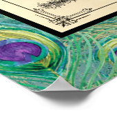 Poster Certificat de Mariage de Mariage Vintage Design Mo (Coin)