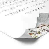 Poster Certificat de mariage des Fleurs sauvages de monta (Coin)