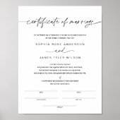 Poster Certificat de mariage EVERLEIGH 8.5x11 (Devant)