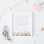 Poster Certificat de mariage Fleur sauvage élégant<br><div class="desc">Affiche du certificat de mariage Fleur sauvage élégant</div>