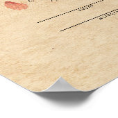 Poster Certificat de Mariage floral d'automne "Saint Mari (Coin)