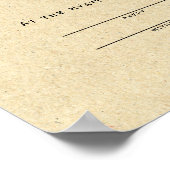 Poster Certificat de Mariage floral élégant "Union civile (Coin)