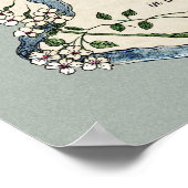 Poster Certificat de Mariage frontalier de ruban floral (Coin)