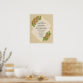 Poster Certificat de Mariage géométrique "Saint Mariage" (Cuisine)