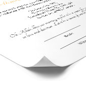 Poster Certificat de mariage islamique, certificat Nikkah (Coin)