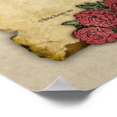 Poster Certificat de mariage Mariage-(conservation orneme (Coin)