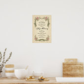 Poster Certificat de mariage Mariage-(conservation orneme (Cuisine)