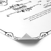 POSTER CERTIFICAT DE MARIAGE MÉDICAMENT DE PAGAN GOTHIQUE (Coin)