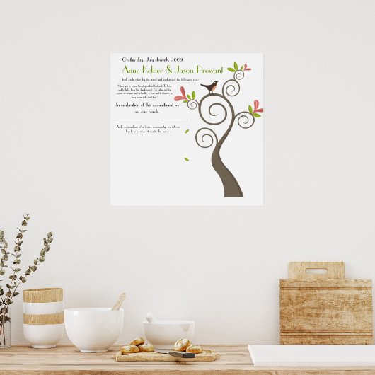 Poster Certificat de mariage Quaker - Énorme (Cuisine)