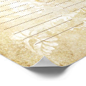 Poster Certificat de Mariage Quaker Imprimé sur Papier Fl (Coin)