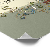 Poster Certificat de mariage-(Souvenir ornemental) (Coin)