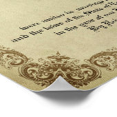 Poster Certificat de mariage vintage (Coin)
