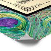 Poster Certificat de Mariage Vintage Design Moderne (Coin)