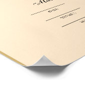 Poster certificat de muslim nikkah (Coin)