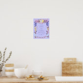 Poster Certificat de naissance de l'étoile juive Abstrait (Cuisine)