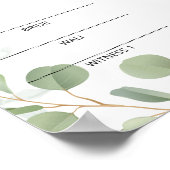 Poster Certificat de Nikah à l'aquarelle Eucalyptus (Coin)