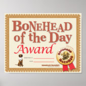 Poster Certificat de prime Bonehead (Devant)