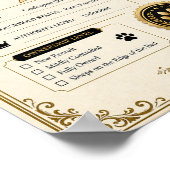 Poster Certificat de Propriétaire de Cockapoo Personnalis (Coin)