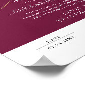 Poster Certificat de Récompense Bourgogne Écriture Modern (Coin)