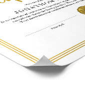 Poster Certificat de récompense du directeur (Coin)