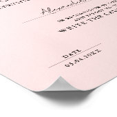 Poster Certificat de reconnaissance de bénévole rose simp (Coin)