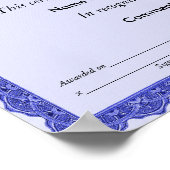 Poster Certificat de réussite (Coin)