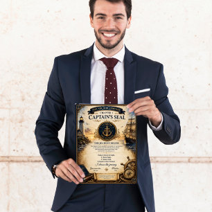 Poster Certificat de scellement des capitaines de la bous