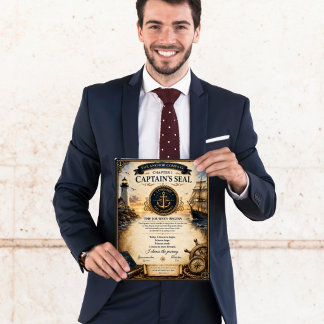 Poster Certificat de scellement des capitaines de la bous