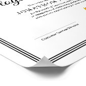 Poster Certificat d'employé du mois (Coin)