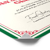 Poster Certificat du Mois de la Gelée (Coin)