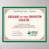 Poster Certificat du Mois de la Gelée (Devant)