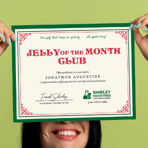 Poster Certificat du Mois de la Gelée