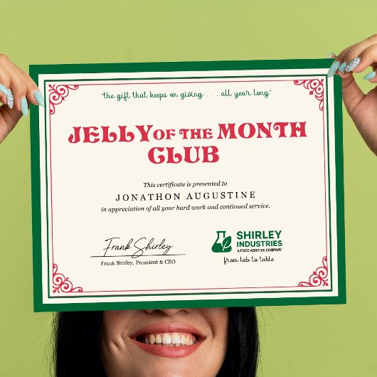 Poster Certificat du Mois de la Gelée