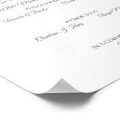 Poster Certificat mariage Aquarelle violette Coeur floral (Coin)