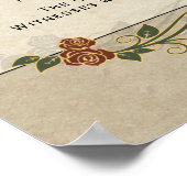 Poster Certificat Mariage d'engagement à vie (Coin)