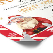 Poster Certificat Nice Approuvé Père Noël (Coin)