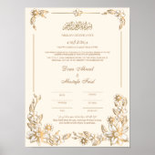 Poster Certificat Nikah (Devant)