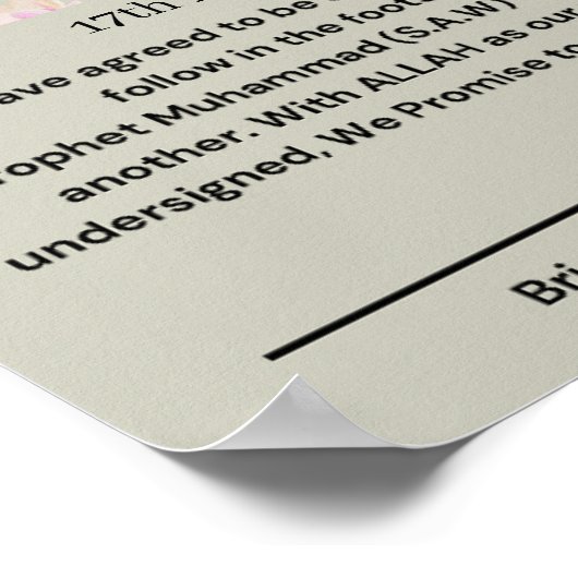 Poster Certificat Nikkah (Coin)