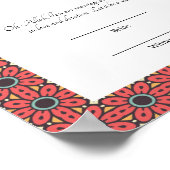 Poster Certificat nikkah cadre rouge (Coin)