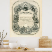 Poster Certificat pompier exempté 1898 (Cuisine)