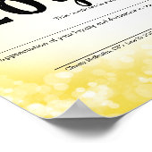 Poster Certificat universel d'anniversaire d'employé de B (Coin)