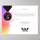 Poster Certificat universel d'attribution d'anniversaire  (Devant)