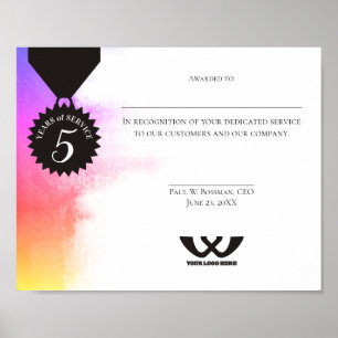 Poster Certificat universel d'attribution d'anniversaire